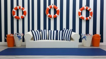 styl marynarski w pokoju